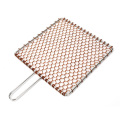 stainless steel BBQ grill mesh with round shape For one-off cheap BBQ wire mesh